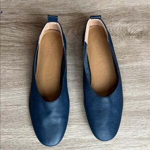 Everlane Day Glove Navy Leather Slip-On Ballet Flats
